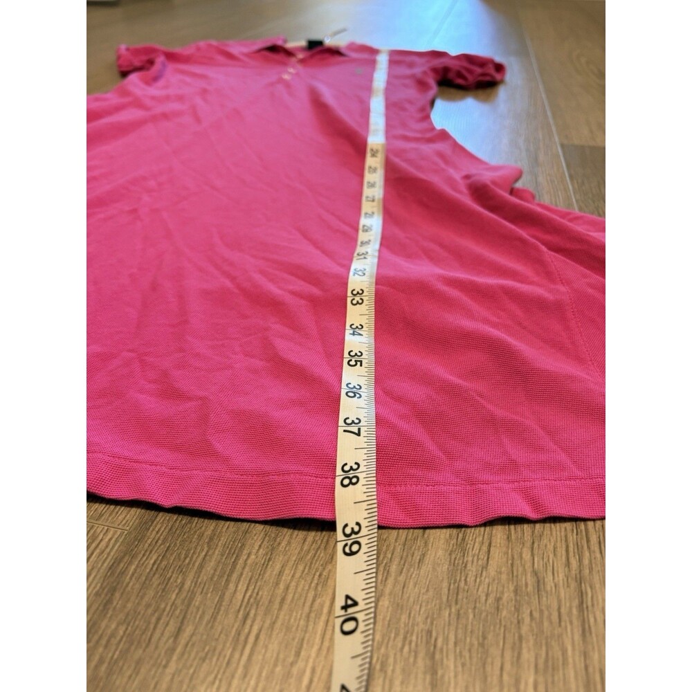 Ralph Lauren Collared Shirt Dress M Pink Pima Cotton Polo Classic Preppy Logo - Picture 9 of 9